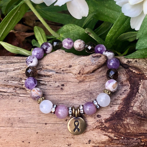 Kick Cancer's Ass Healing Stone Bracelet (4201637347421)