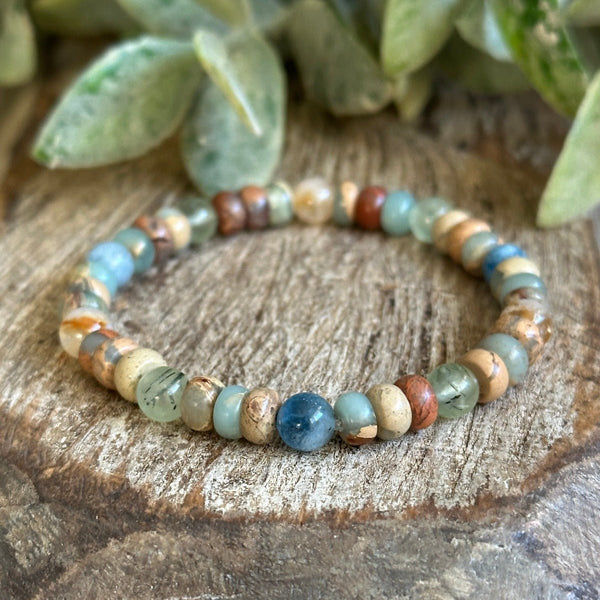 Sky Above, Sand Below, Peace Within Gemstone Bracelet Unisex, Men, Women