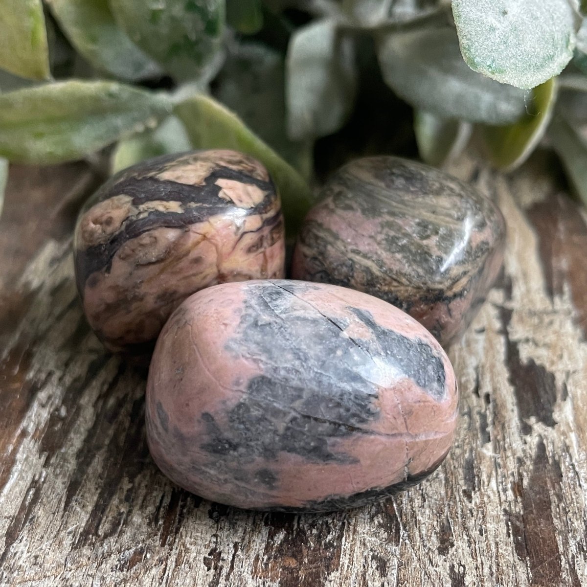Rhodonite Tumbled Stone β InJewels Healing Jewelry