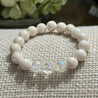 Snow Quartz + Moonstone Gemstone Bracelet for Women